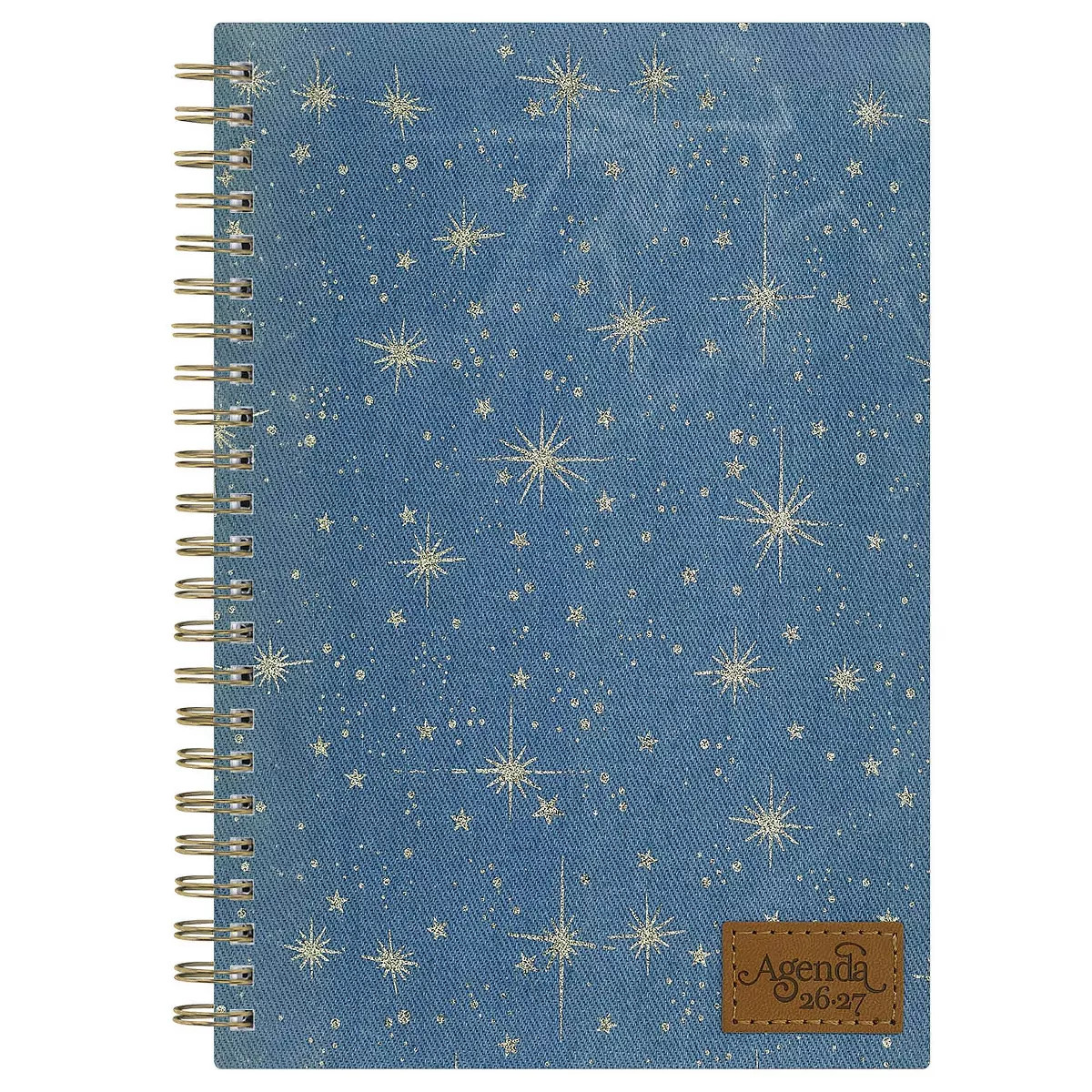 Blue Sky AY 2026-2027 Weekly/Monthly 5"x8" Planner Denim Stars Fabric Safety Wirebound | Target