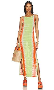 YEAR OF OURS Lounge Coverup Dress in Kiwi Tie Dye from Revolve.com | Revolve Clothing (Global)