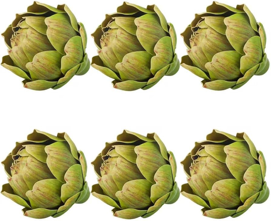 6Pcs Large Green Faux Artichokes for Decoration,Artificial Artichokes Decor for Decoration Bowls,... | Amazon (US)