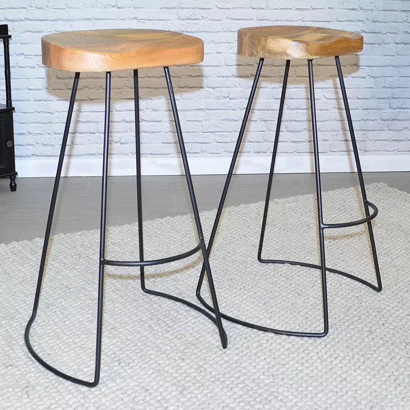 Carolina Living Saga Bar Stool 2-piece Set, Natural | Kohl's