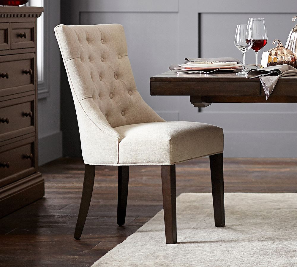 Hayes Tufted Upholstered Dining Chair | Pottery Barn (US)