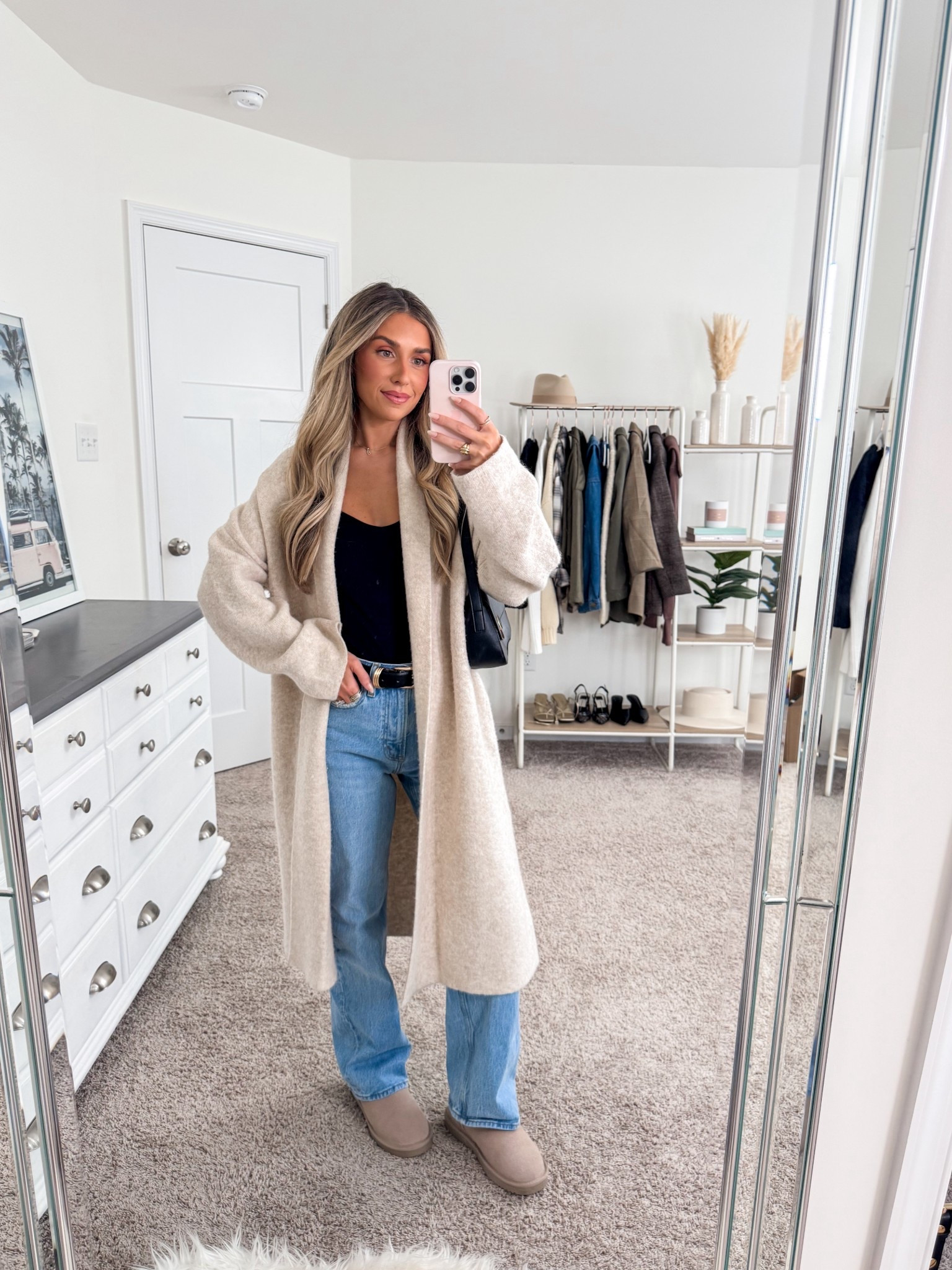 Casual, comfy yet polished fall outfit 
+ amazon cardigan: small
+ bodysuit: xs 
+ belt: xs/small
+ 90s relaxed jeans: 24 short 
+ Ugg look for less: true to size 

Fall outfit Amazon outfit
Mom outfit 
Cardigan outfit 
Elevated casual 


#LTKFindsUnder50 #LTKSeasonal #LTKFindsUnder100