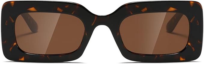 TIANYESY Sunglasses womens trendy Men Square Multicolor Shades | Amazon (US)