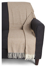 Made In Italy Herringbone Throw | TJ Maxx