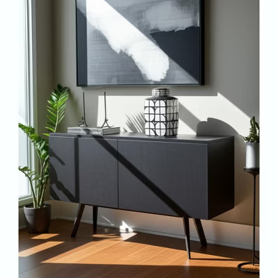 Modern Ceramic Jar with Geometric Design - Sleek Contemporary Decorative Accent Piece - Stylish Handcrafted Artisanal Home Decor Vessel - 16" Black | Target