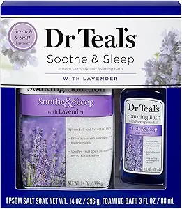 Dr Teal's Lavender Epsom Salt & Foaming Bath Oil Sampler Gift Set 2022 - Give The Gift of Relaxat... | Amazon (US)