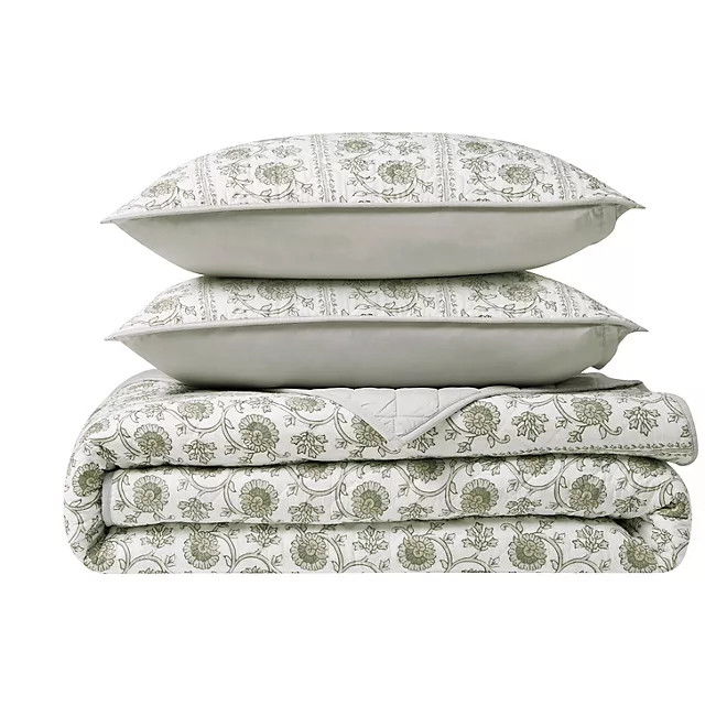 details by Becki Owens 3-Piece Printed Gauze Quilt Set Collection, Assorted Styles and Colors | Sam's Club