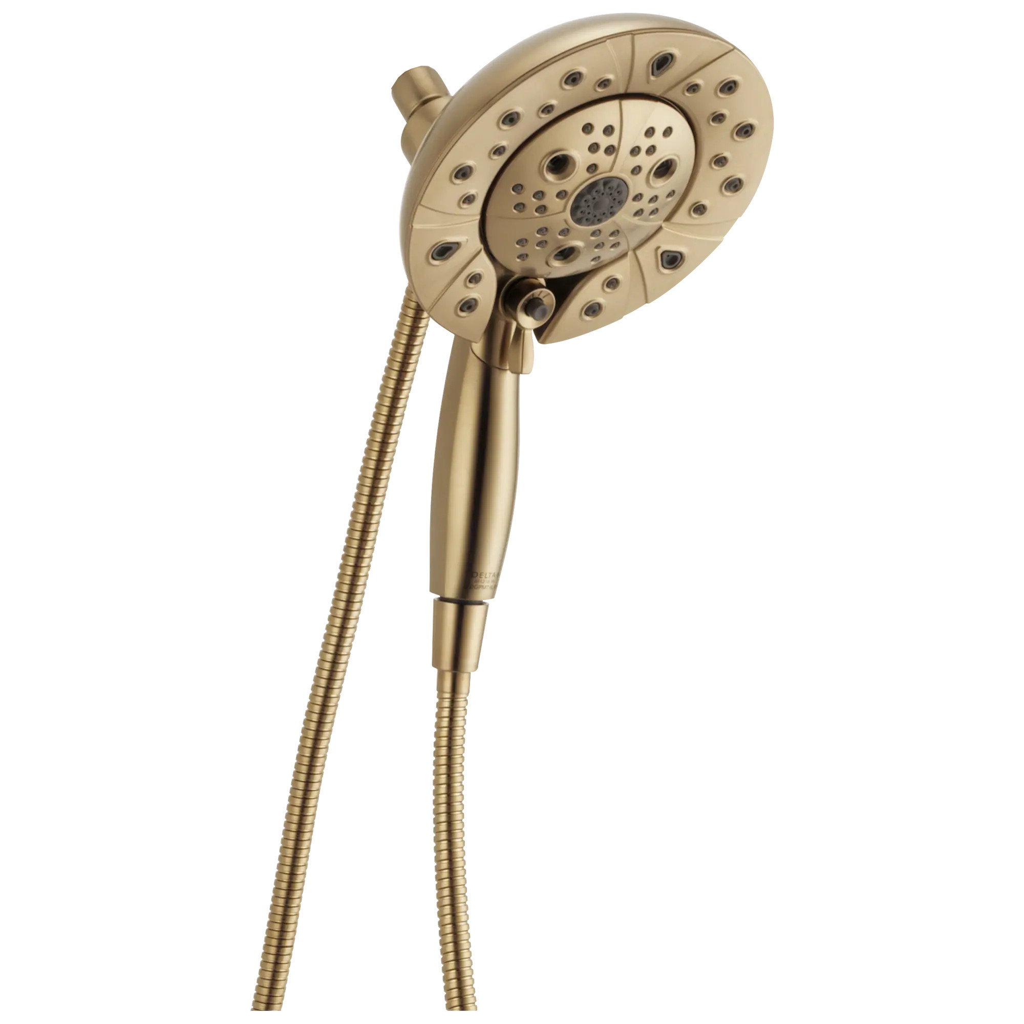 Delta Universal Showering Components 5.0 -Spray Champagne Bronze 6.8750-in Round Shower Head with Handheld Combo 1.75 GPM | 58480-CZ-PK | Lowe's
