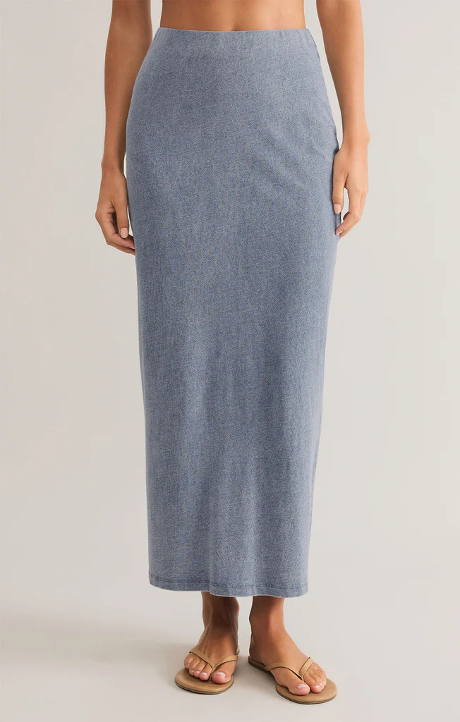 Gail Jersey Denim Midi Skirt | Z Supply