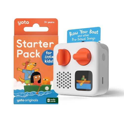 Yoto Mini (2024 Edition) + Starter Pack for Little Kids Bundle – Screen-Free Bluetooth Audio Player, All-in-1 Travel Device for Stories Music Podcasts Radio, Use as Speaker or with Headphones | Amazon (US)