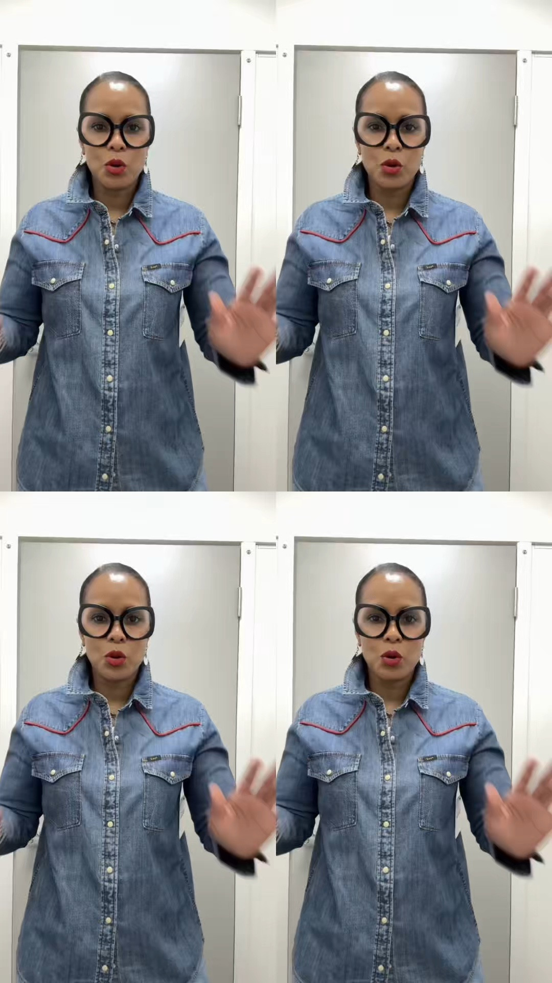 In case you missed it the first time. This western style denim shirt is a hit.  It also comes in a dark wash in a men’s version.  Big style for a few bucks.❤️

Wearing size large. 5’7” 165 lbs