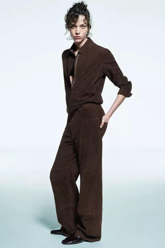 ZW COLLECTION LIMITED EDITION 100% SUEDE OVERSHIRT | Zara US