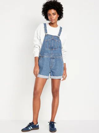 Slouchy Jean Cut-Off Overalls -- 3.5-inch inseam | Old Navy (US)