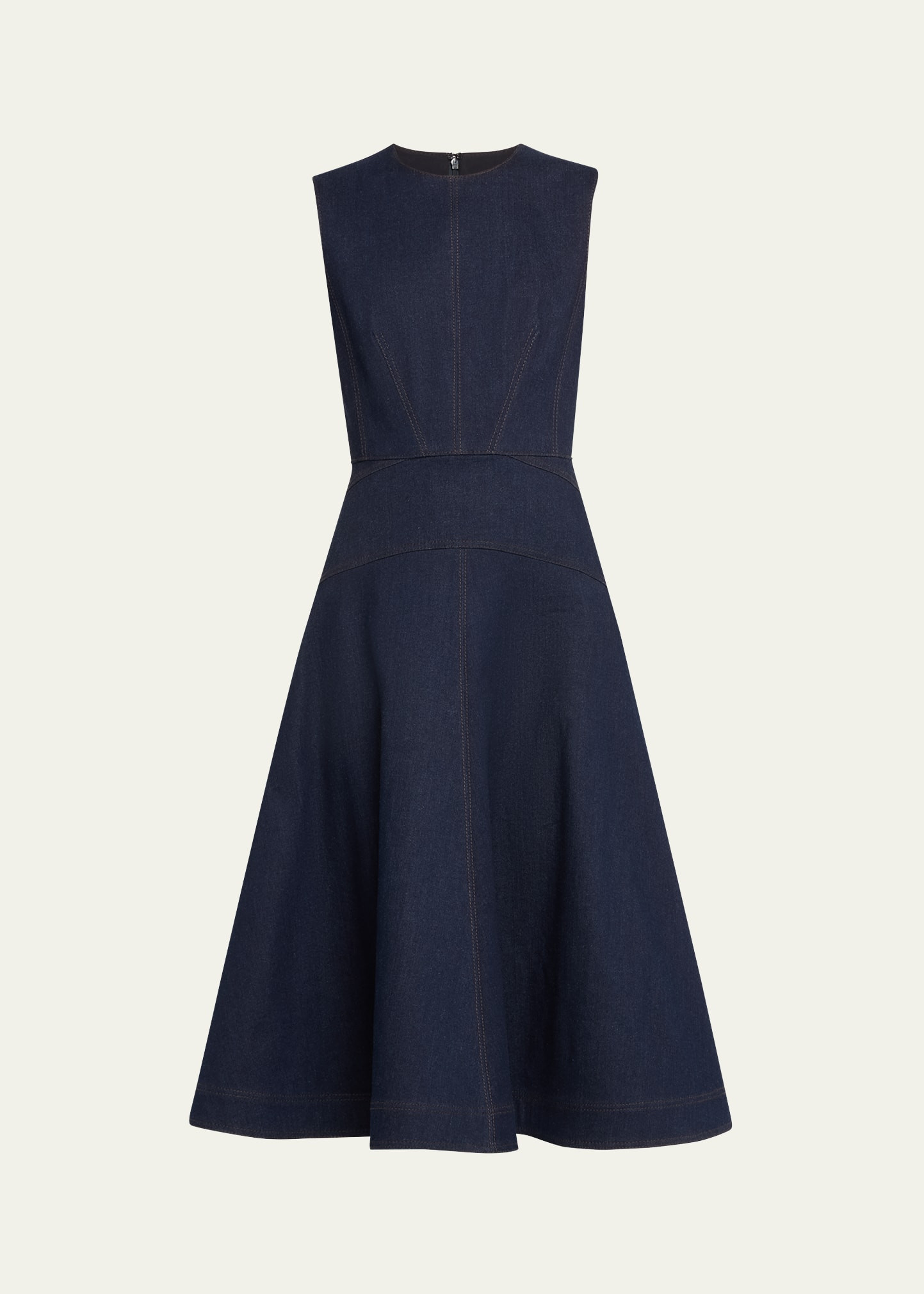 Veronica Beard Karrigan Denim A-Line Midi Dress | Bergdorf Goodman