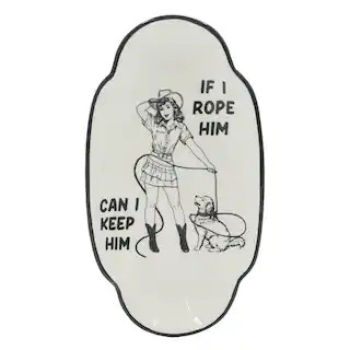 8.25" Blue Cowgirl Ceramic Dish by Ashland® | Michaels | Michaels Stores