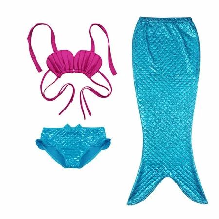 Child Girl Kids Swimwear Mermaid Tail Bikini Set Bathing Costume Swimsuit | Walmart (US)