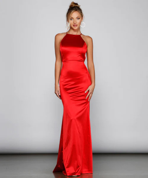 Maya Halter Open-Back Formal Dress | Windsor Stores