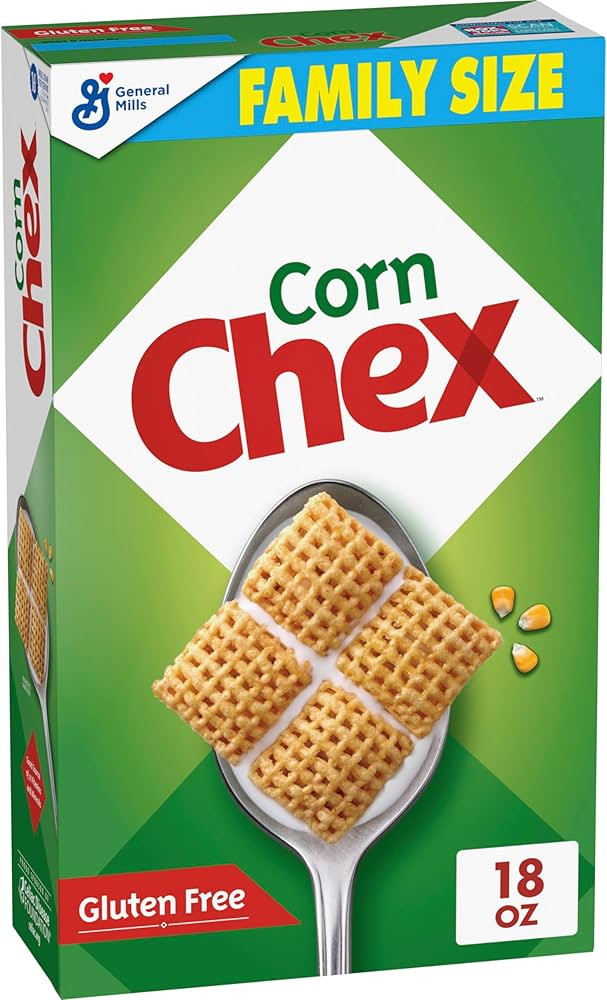 Corn Chex Gluten Free Breakfast Cereal, Made with Whole Grain, Family Size, 18 oz | Amazon (US)