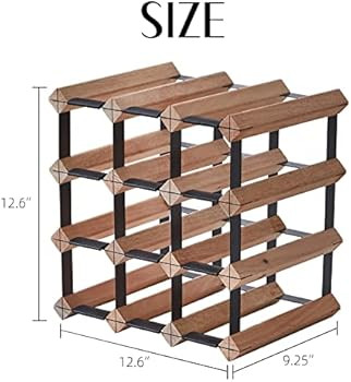YUNZHU Wine Racks Countertop Rustic 12 Bottle Storage Wine Holder Stand 3 Tier Small Natural Wood... | Amazon (US)