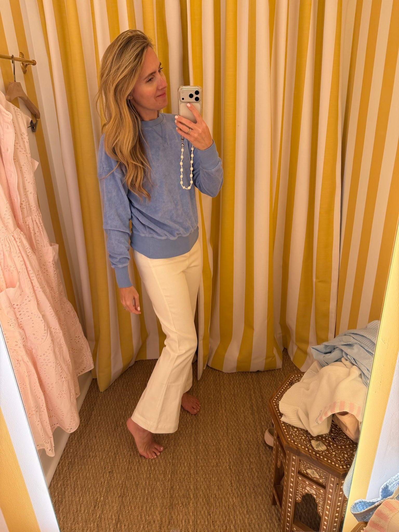 Darling terry sweatshirt and love these flare pants! Classic summer 💕

Classic style, classic mom, mom life, summer style, east coast summer, chic mom, Julia amory

#LTKdayinmylife #LTKmomlife #LTKOver40