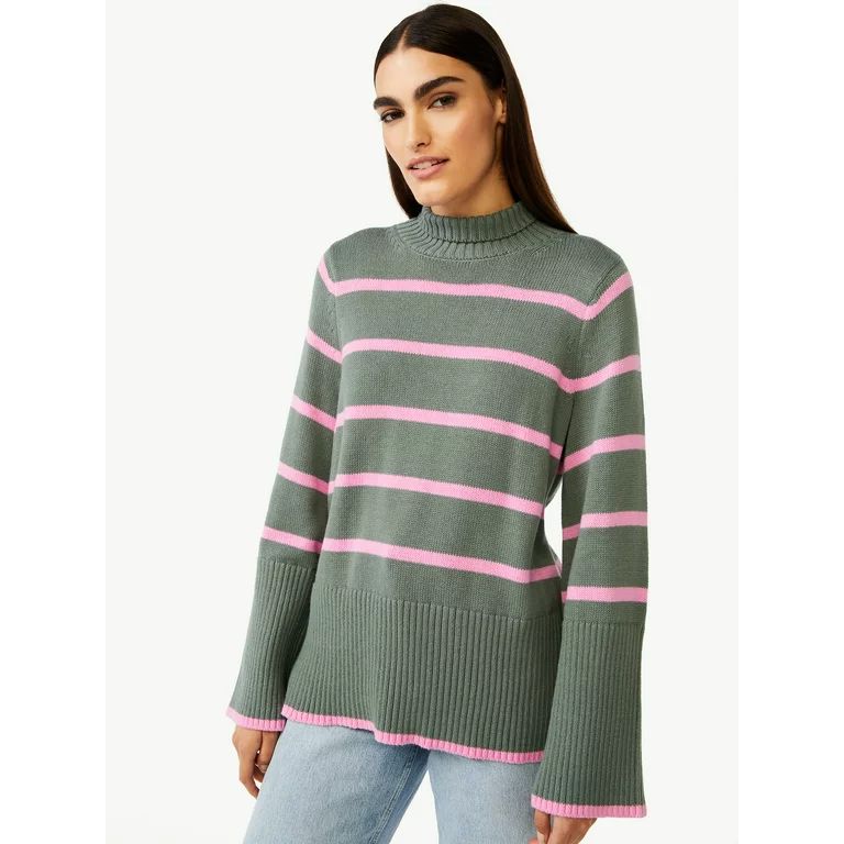 Free Assembly Women's Tall Ribbed Turtleneck Sweater Top - Walmart.com | Walmart (US)