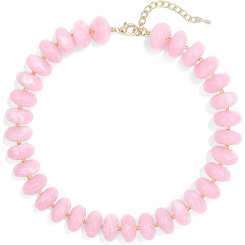 LILIE&WHITE Resin Chunky Beaded Necklace for Women Minimalistic Modern Statement Necklace Jewelry... | Amazon (US)