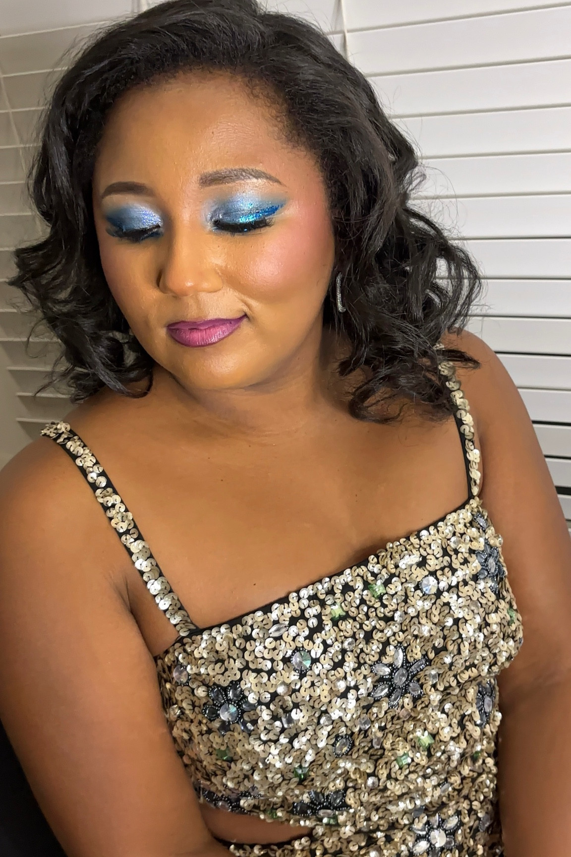 Holiday outfit with amazing makeup by Lemonhead La🪩🩵✨
Get the spacepaste sister ☺️ Best glitter on Earth.

#LTKBeauty #LTKHoliday