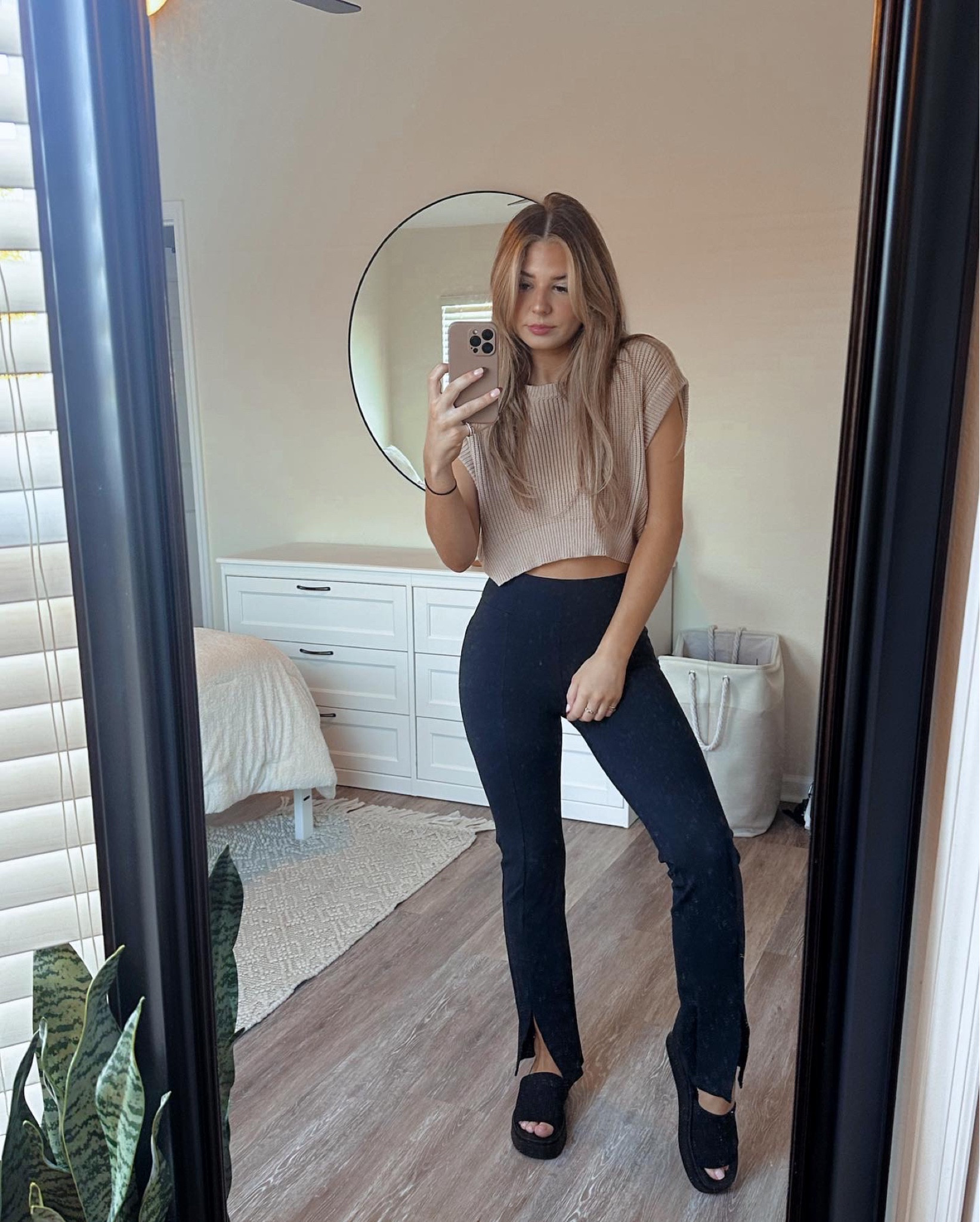 Ponte Split-Hem Slim Flare Pants curated on LTK