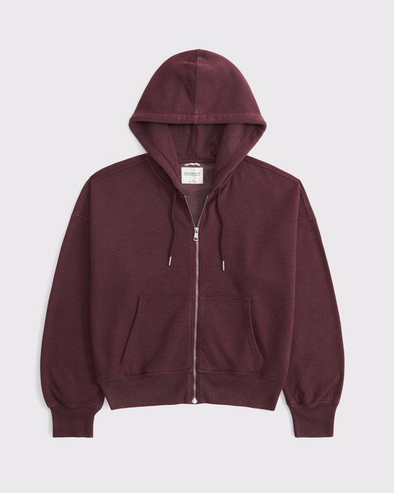 Women's Sunday Hooded Full-Zip | Women's Tops | Abercrombie.com | Abercrombie & Fitch (US)