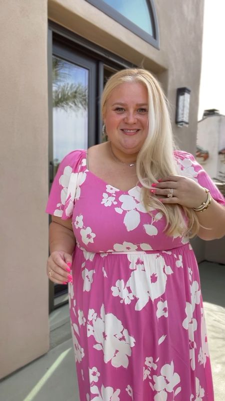 Spring floral comfortable dress up to 4x
Wearing size 1x
Elastic in the back for the perfect fit
I’m 5’3
Floral pink dress 
Plus size outfit 
The perfect thing to wear to disguise your stomach, big belly 
Sage, green dress 
Resort wear

#LTKstyletip #LTKover40 #LTKplussize