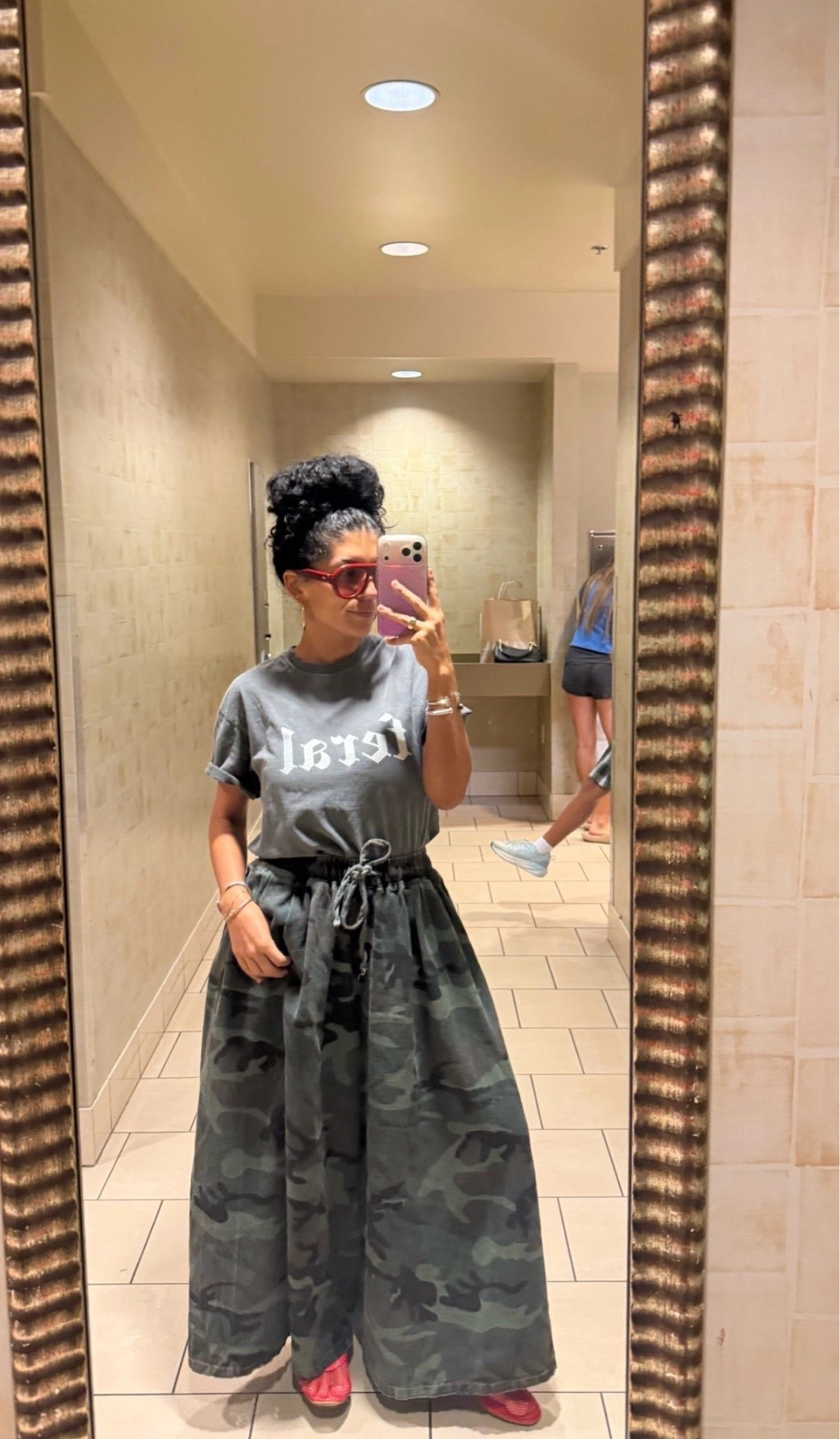 🖤 graphic tee + statement pants = an outfit every time ✨

The wide-leg camo pants stole the show, and the pop of red made it even better. One of those looks that feels effortless but still gets compliments.

#cargostyle #camopants #graphictee #casualchic #streetstylefashion #everydayoutfit #fashionfinds #ootdinspiration #amazonfashion #styleover40

#LTKstorytime #LTKootd #LTKTravel