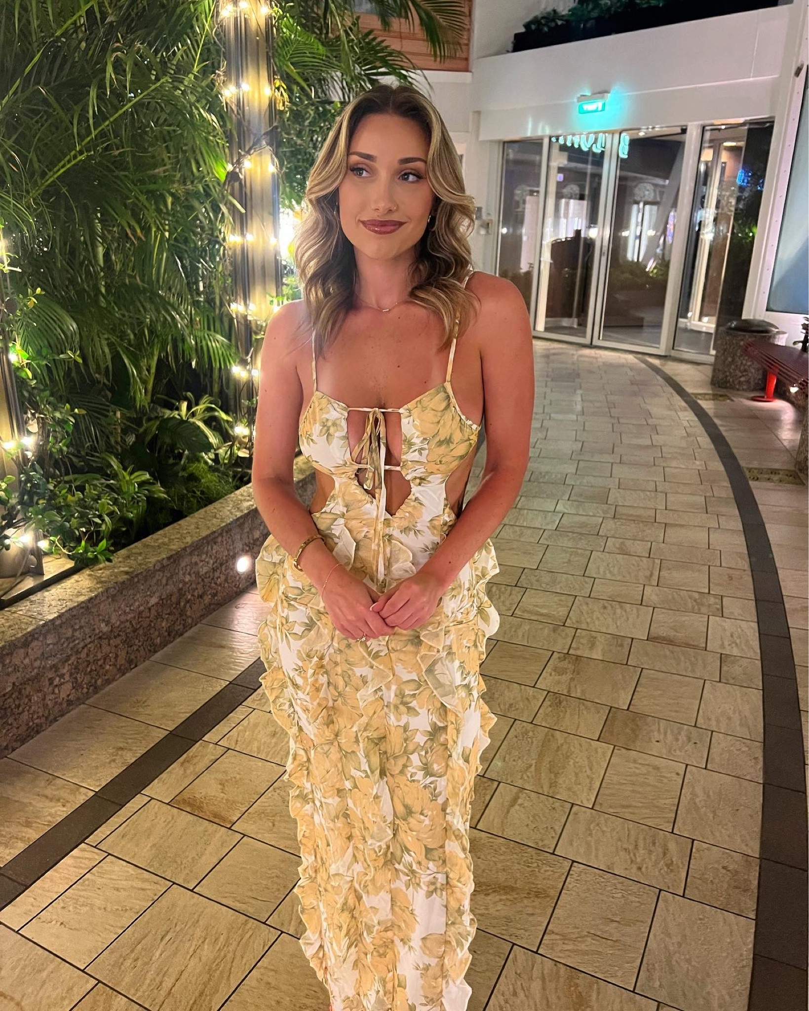 sunset kisses ruffle maxi dress daffodil bobbiejoyce on LTK