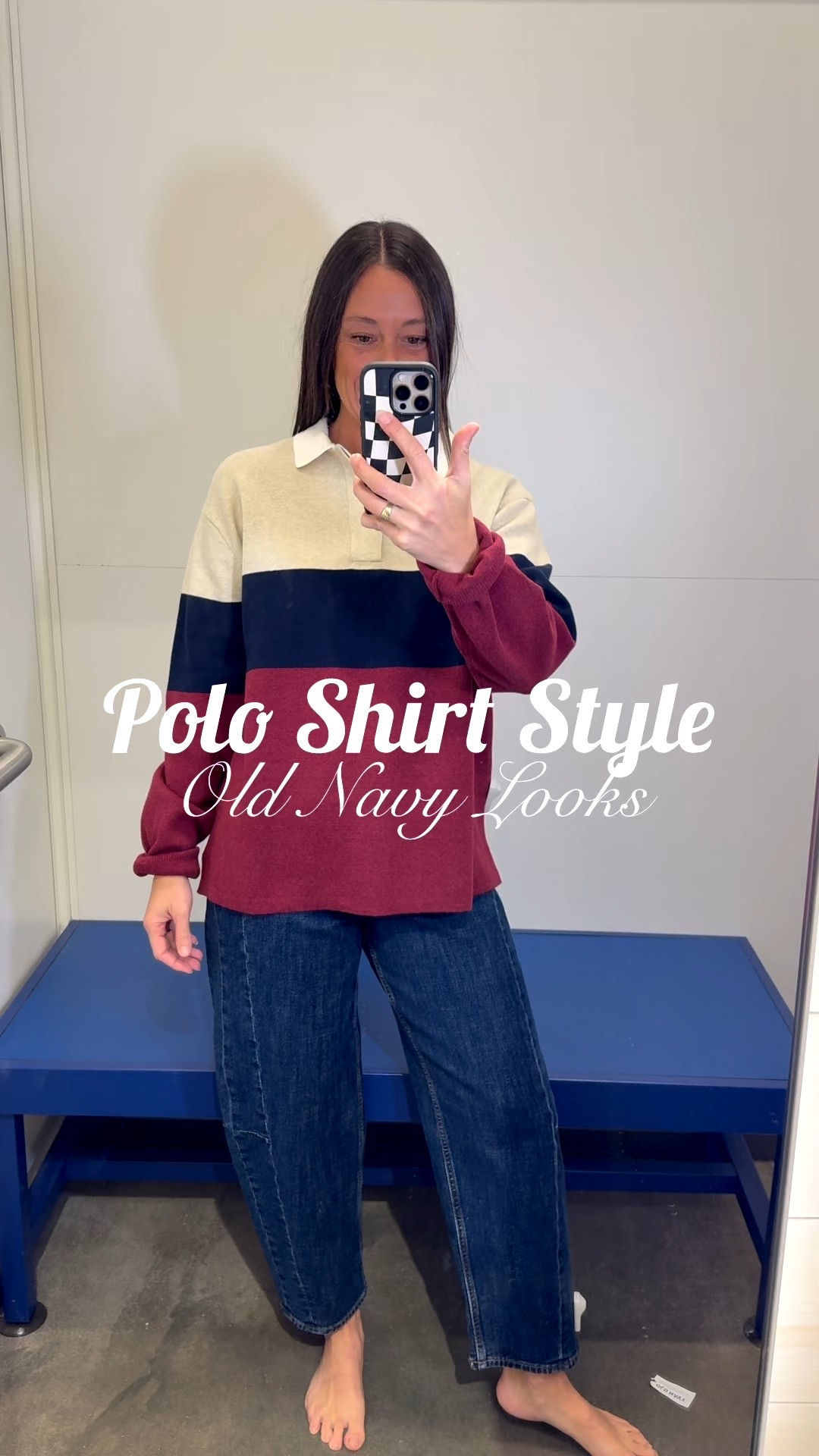 Old Navy has some of the best sweaters and polo looks. These are so cute and the colors and the striped details are perfect! 🤩 

I am wearing a medium and it fits perfectly. Giving that oversized casual look for everyday wear. 

I paired it with the WOW high rise barrel jeans which are so cute plus they are on MAJOR SALE! 📣

These jeans come in four washes. I’m wearing the medium wash in a size 2. 

Weight 130lbs, Height 5’5”. 

#LTKootd #LTKSaleAlert #LTKHoliday