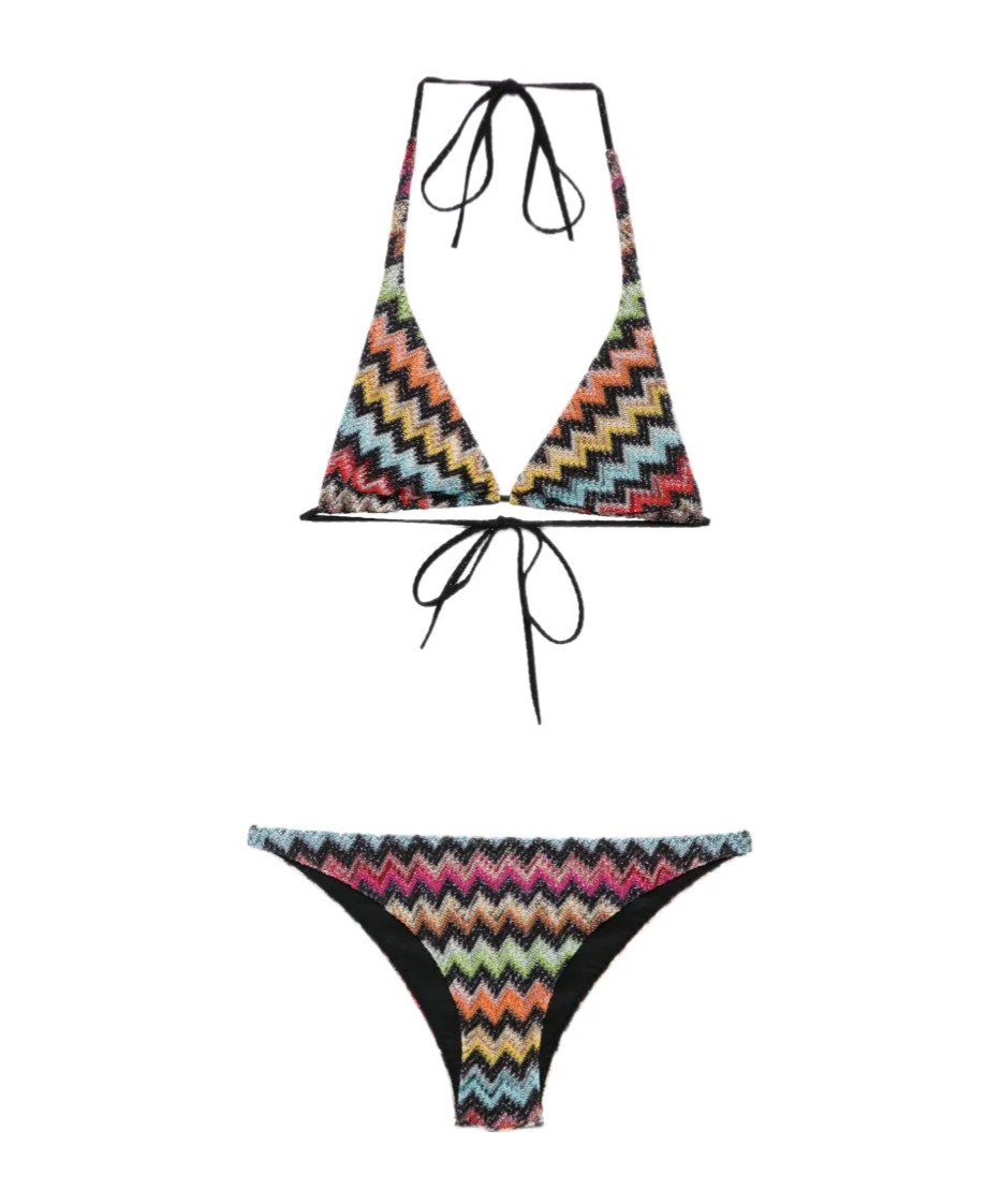zigzag-knit bikini | Senser US