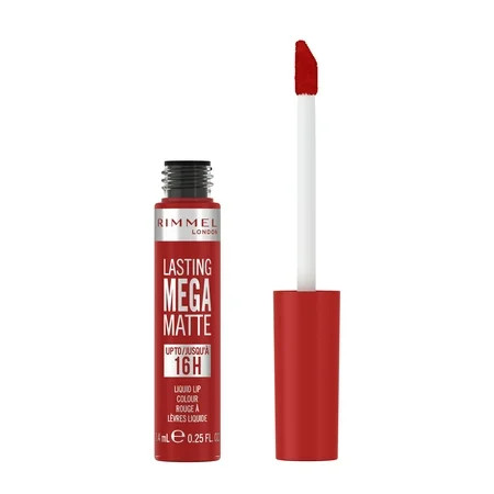 RIMMEL Lasting Mega Matte Liquid Lipstick, 500 Fire Starter, 0.25 fl oz | Walmart (US)