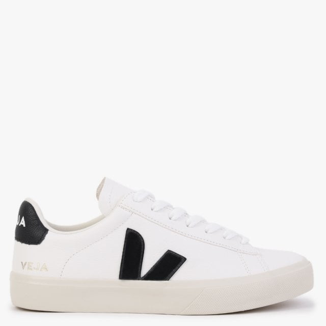 Campo Chromefree Leather Extra White Black Trainers | Daniel Footwear (UK)