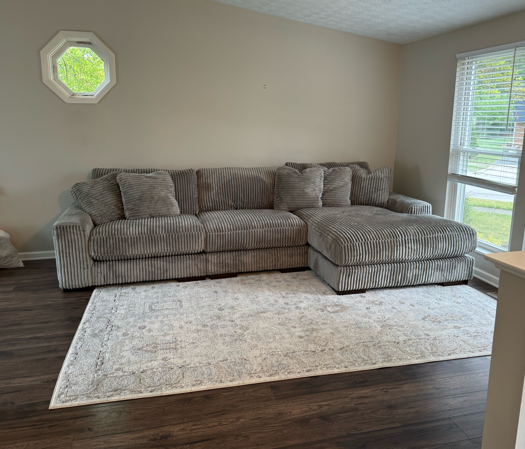 New cozy living room 
Couch
Rug- ivory / sand 

#LTKHome