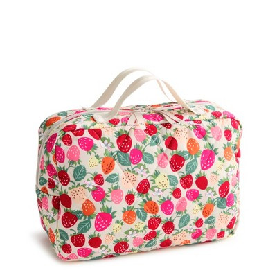 Vera Bradley Women's Outlet Ultralight XL Cosmetic Bag Bushels of Berries Pumice Stone | Target