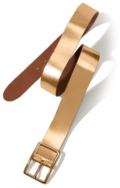 Modern Classic Leather Belt - Gold | Boston Proper | Boston Proper