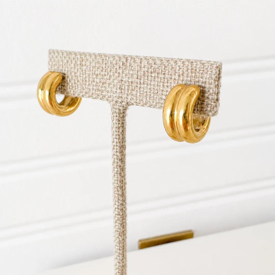 Double Gold Hoops | Erin McDermott Jewelry