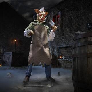 6.5 FT Wicked Woods Animated LED Butcher | The Home Depot