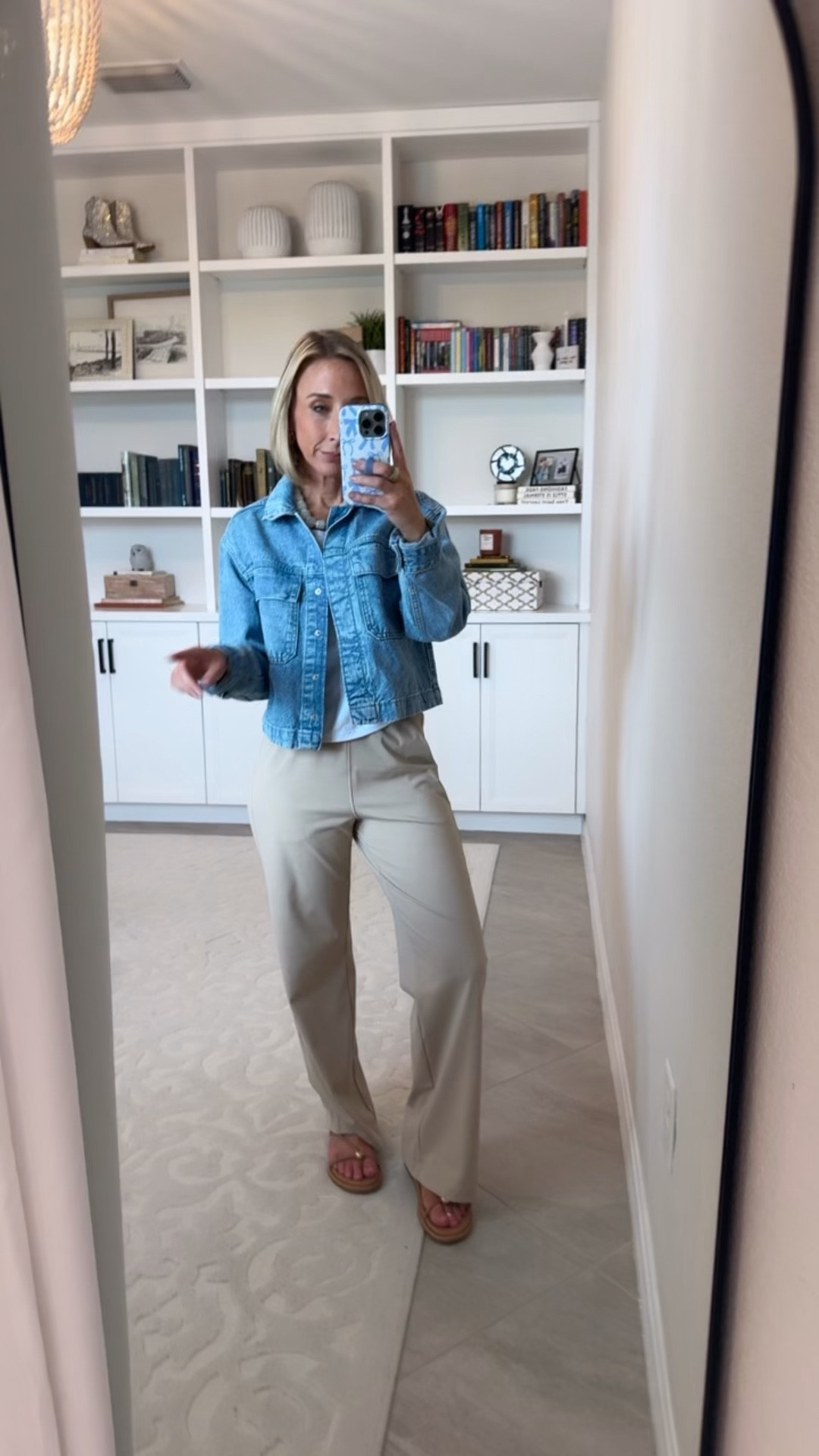 Favorite Trousers - for work, lounge or travel 🚨Use code G4FREE10 for 10% off the pants. ShiftReady Wide Leg Pant - size XS, regular. (“Light Khaki”). 8 colors. * UPF 50+ Short Sleeve Quick Dry Boxy Crop T-Shirt - size XSmall. 12 colors. * Cropped Denim Jacket - size XS.

#LTKWorkwear #LTKTravel #LTKOver40