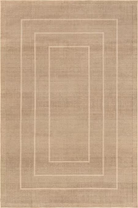 Natural Ann Easy-Jute Washable Bordered 4' x 6' Area Rug | Rugs USA