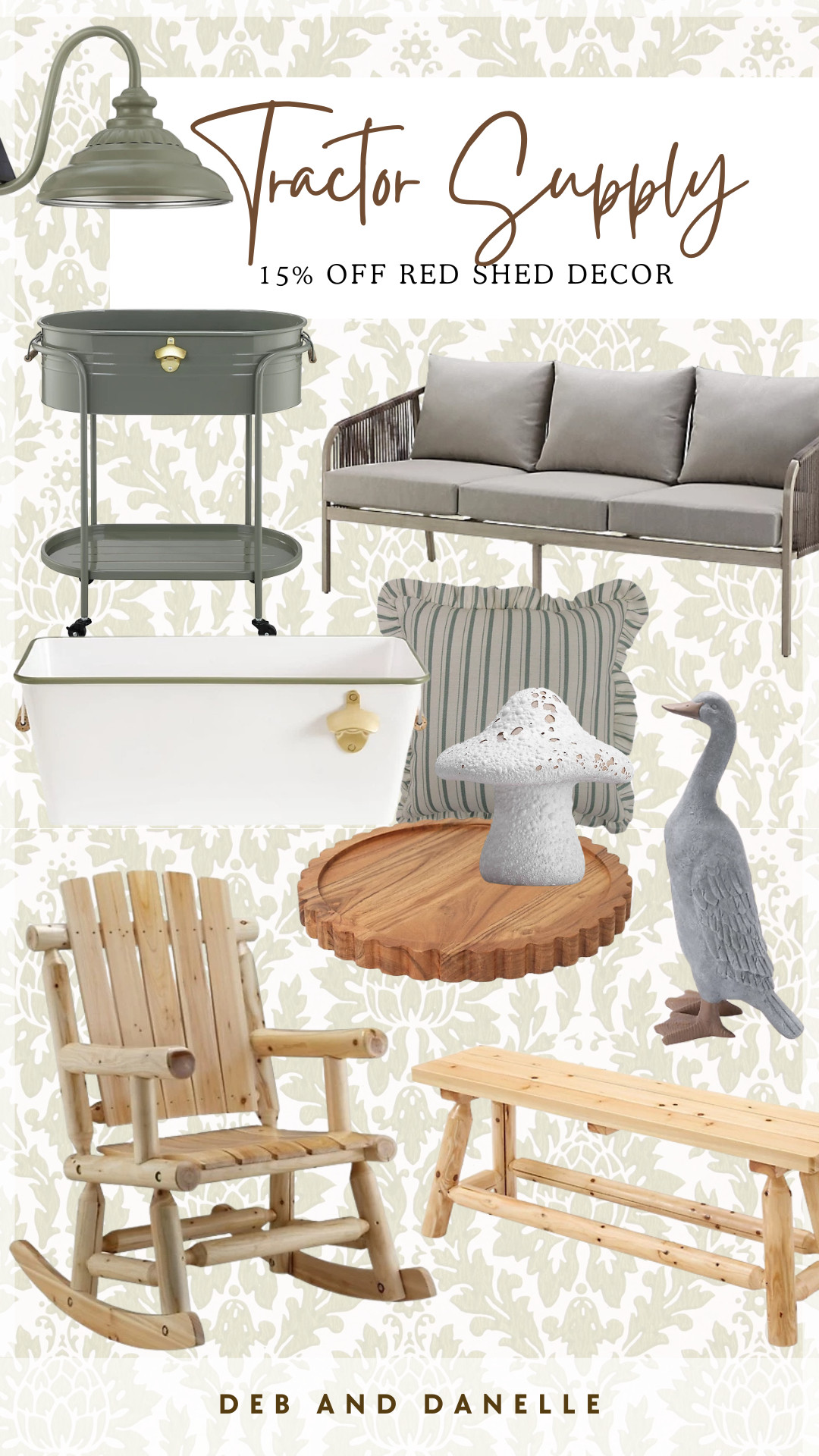 It's time for porch sitting! Get 15% off Red Shed outdoor home decor from Tractor Supply Company.  

 #LTKSeasonal #LTKHome #LTKSaleAlert