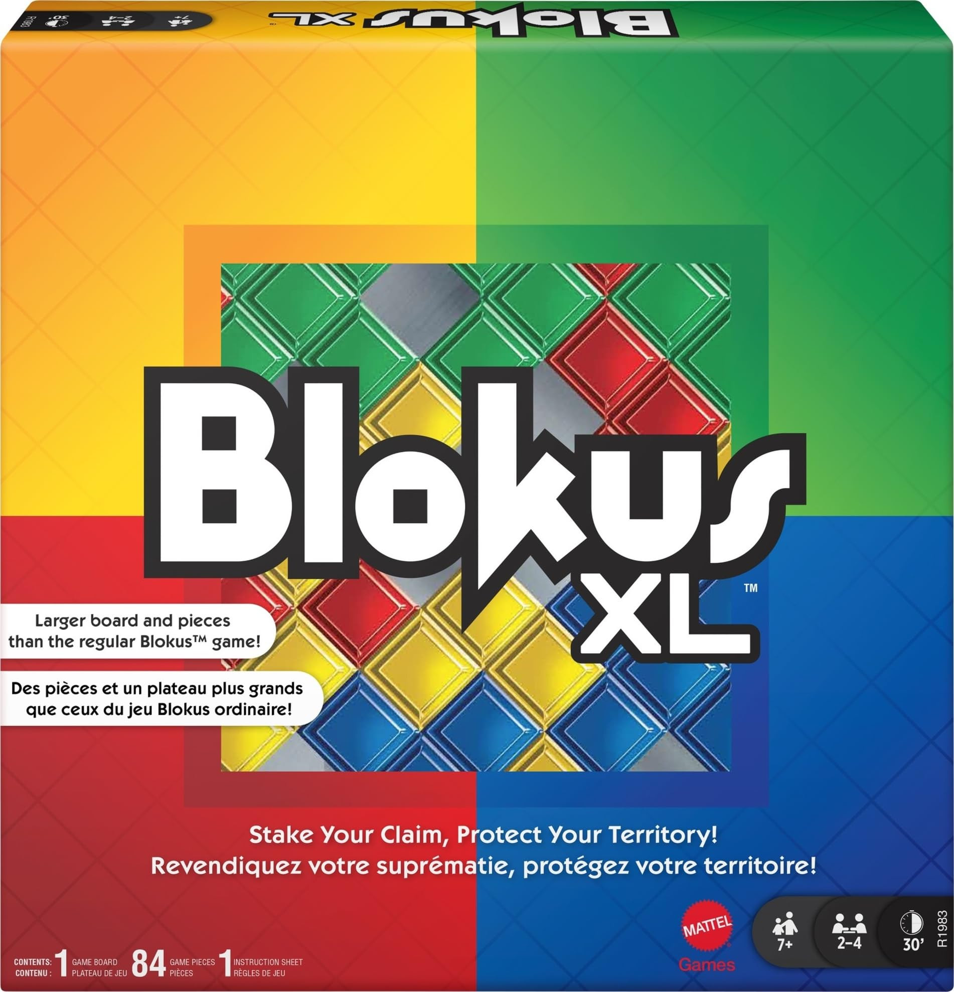 Mattel Games Blokus XL Strategy Board Game, Family Game for Kids & Adults with Colorful Oversized... | Amazon (US)