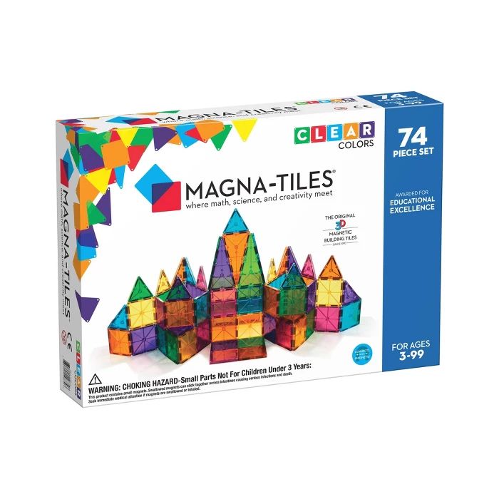 MAGNA-TILES Clear Colors 74pc Set | Target