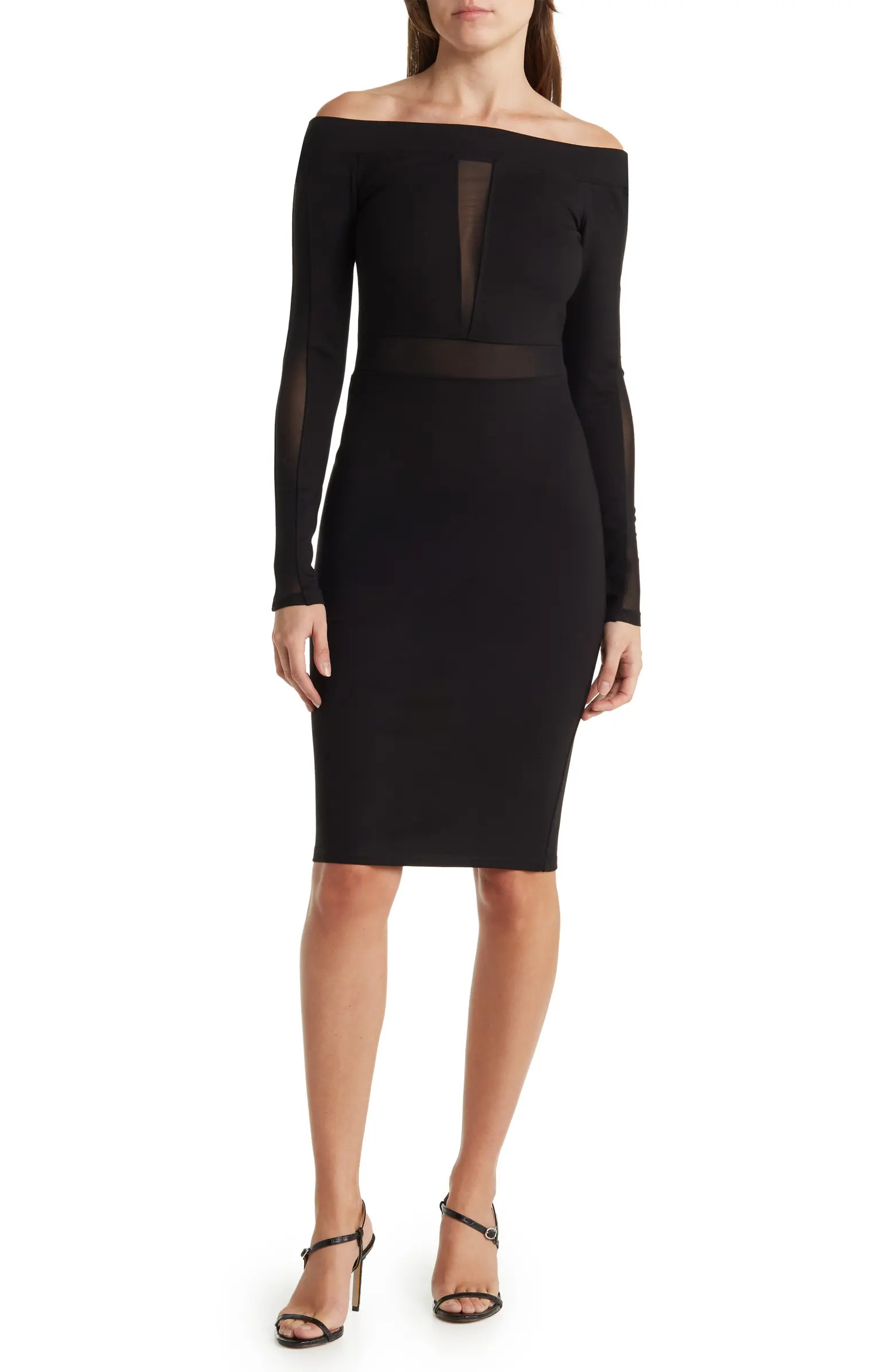 Love By Design Emma Illusion Mesh Strapless Dress | Nordstromrack | Nordstrom Rack