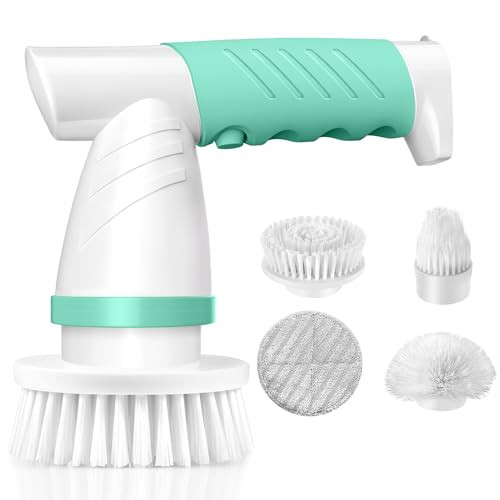 Electric Spin Scrubber, Bathroom Cleaning Brush Shower Scrubber Portable Rechargeable, Power Scrub Brush for Bathtub Sink Tile Grout Window Sill Kitchen Stove Cooker, Household Cleaning Tools | Amazon (US)