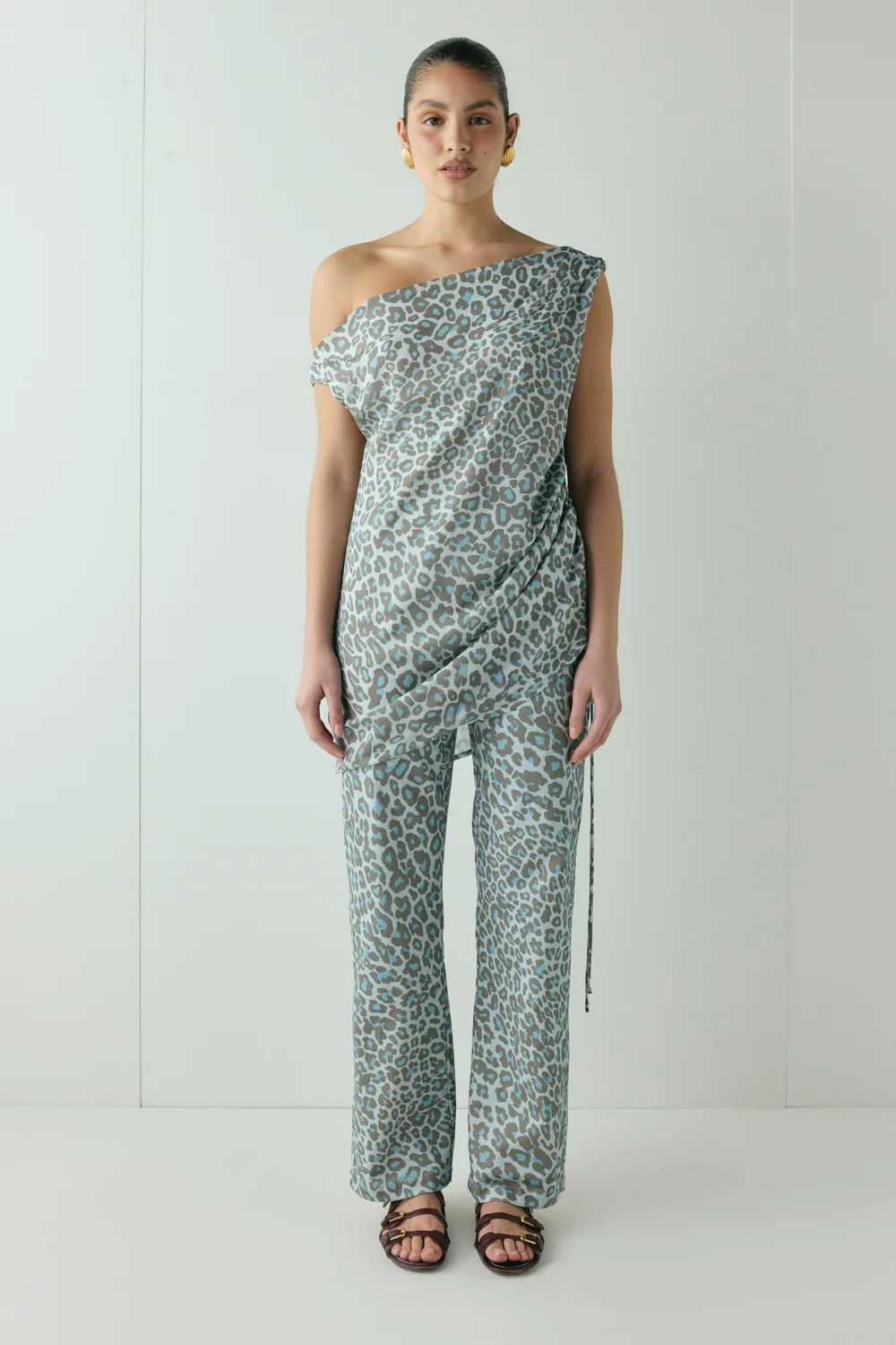 Rue Pants Blue Leopard | VRG Grl