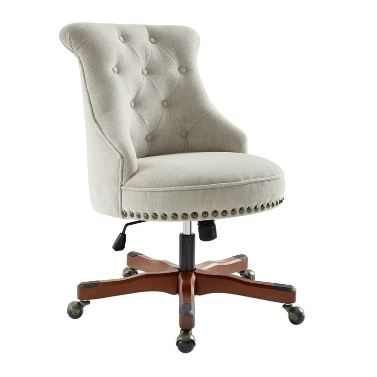 Linon Sinclair Manager's Chair with Adjustable Height & Swivel, 275 lb. Capacity, Off-White | Walmart (US)
